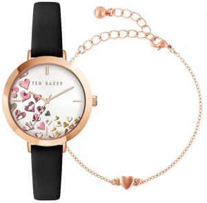 Hodinky a náramok Ted Baker zlatá farba, BKG028200