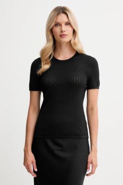 Tričko Calvin Klein dámske, čierna farba, LV044D308G