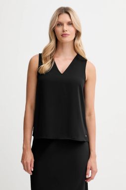 Blúzka Calvin Klein čierna farba, jednofarebná, LV044D164G