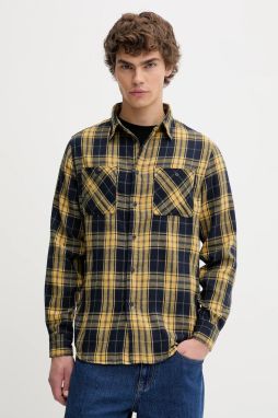Košeľa Von Dutch žltá farba, regular, s klasickým golierom, VD.1.CHL.JACK