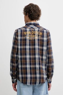 Košeľa Von Dutch tmavomodrá farba, regular, s klasickým golierom, VD.1.CHL.TYLER