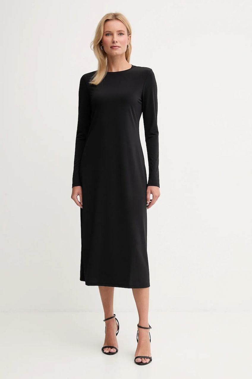 Šaty Calvin Klein Jeans čierna farba, maxi, priliehavé, LV047D212G
