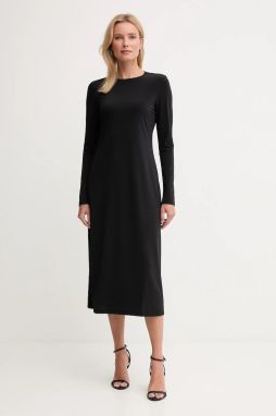 Šaty Calvin Klein Jeans čierna farba, maxi, priliehavé, LV047D212G