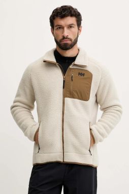 Fleecová mikina Helly Hansen PANORAMA béžová farba, jednofarebná, 49460