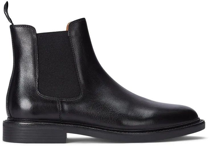 Členkové topánky Polo Ralph Lauren Aher Chlsea pánske, čierna farba, 803945277002.001