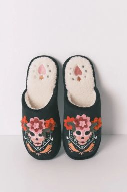 Papuče women'secret HALLOWEEN čierna farba, 4992539