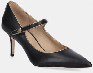 Kožené lodičky Lauren Ralph Lauren Lanette Mj2 čierna farba, 802980112001