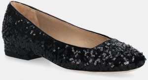 Baleríny Lauren Ralph Lauren Emellie Bllt čierna farba, 802977878001