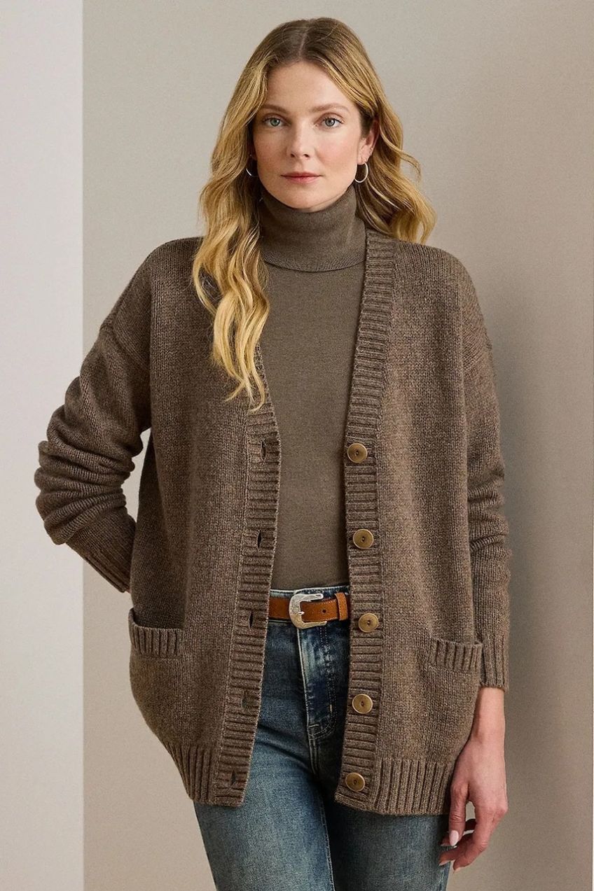 Kardigan s prímesou vlny Lauren Ralph Lauren