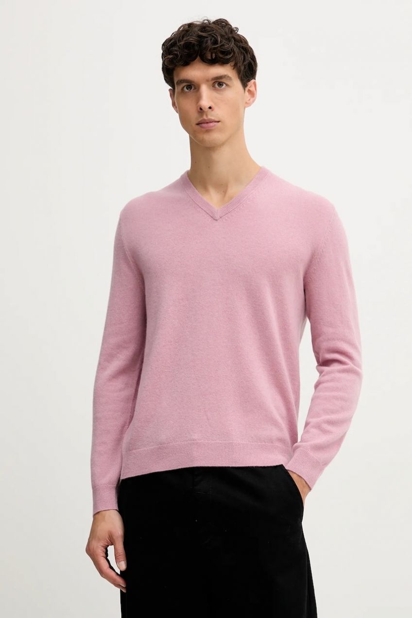 Vlnený sveter United Colors of Benetton šedá farba, 1002U4407
