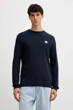 Tričko s dlhým rukávom Calvin Klein Jeans béžová farba, jednofarebné, LV040EM217