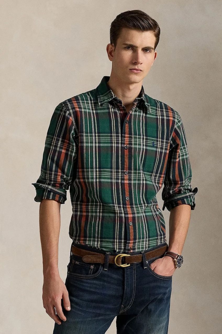 Bavlnená košeľa Polo Ralph Lauren tmavomodrá farba, regular, s golierom button-down, 710P00524