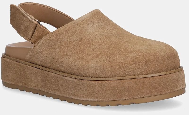 Semišové šľapky Steve Madden Mellow hnedá farba, na platforme, 11004849
