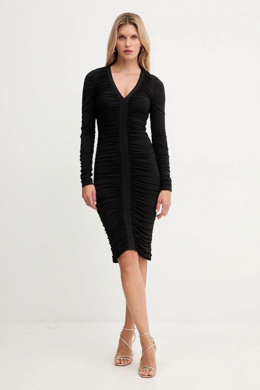 Šaty Marciano Guess AMELIA čierna farba, maxi, priliehavé, 5BGK25 6257A