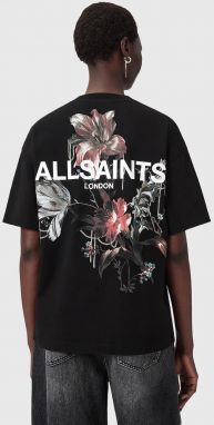 Bavlnené tričko AllSaints ANIA dámske, čierna farba, W115JD