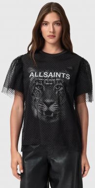 Tričko AllSaints ROAR dámske, čierna farba, W075JD