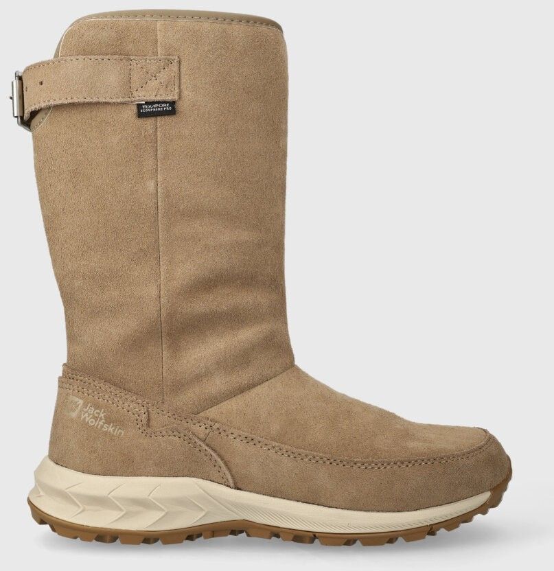 Semišové snehule Jack Wolfskin zelená farba