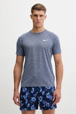 Tréningové tričko Nike modrá farba, melanžová