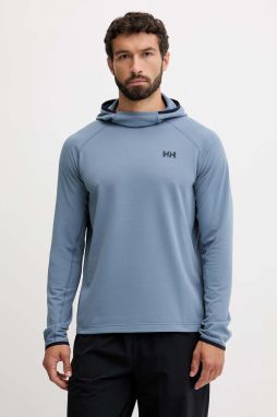 Športová mikina Helly Hansen Versalite Fleece čierna farba, s kapucňou, jednofarebná, 49551
