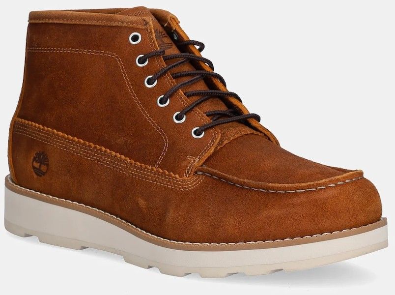 Semišové topánky Timberland Britton Mills Mid hnedá farba, TB0A6CEPEIZ1