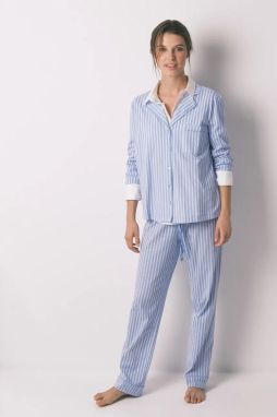 Bavlnené pyžamo women'secret modrá farba, bavlnené, 4852094