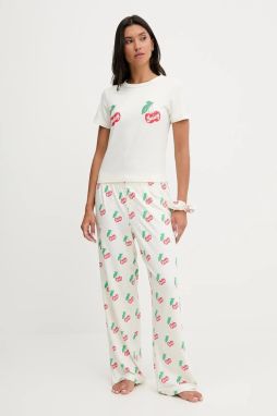Pyžamo Juicy Couture dámske, béžová farba, JCLPJ225515