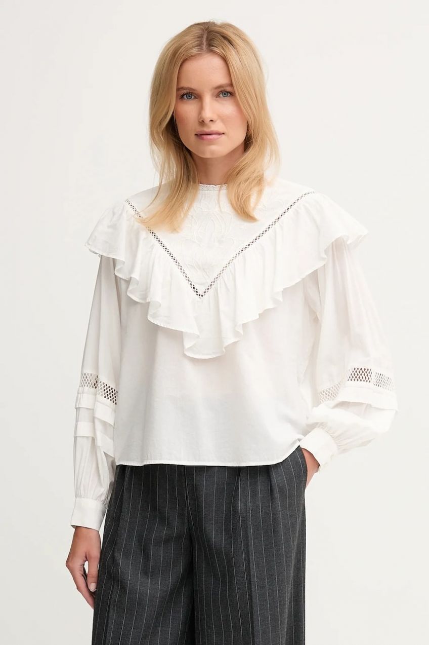 Blúzka Pepe Jeans béžová farba, jednofarebná, PL3051272