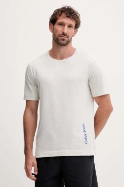Tričko Calvin Klein Performance pánske, šedá farba, s potlačou, LVGMF5K106