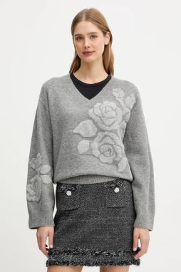 Sveter s prímesou vlny Blugirl Blumarine šedá farba, teplé, RF5155.MA870