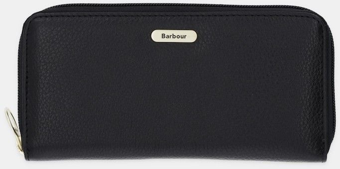 Kožená peňaženka Barbour čierna farba, LLG0038