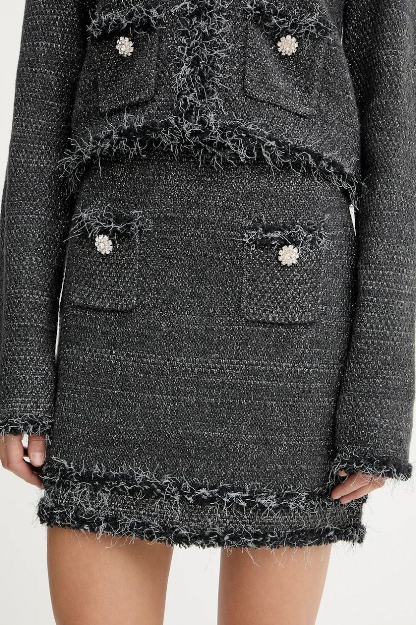Sukňa Blugirl Blumarine čierna farba, mini, áčkový strih, RF5154.MA950