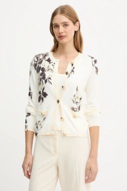 Kardigan a top Blugirl Blumarine 2-pak béžová farba, ľahké, RF5069.MAB01
