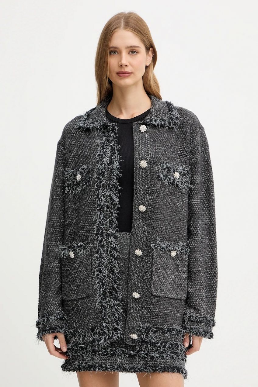 Kardigán Blugirl Blumarine čierna farba, teplé, RF5228.MA950