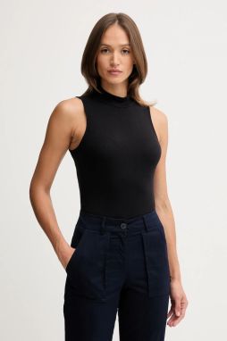 Top United Colors of Benetton čierna farba, s polorolákom, 3P2Y3M06Y