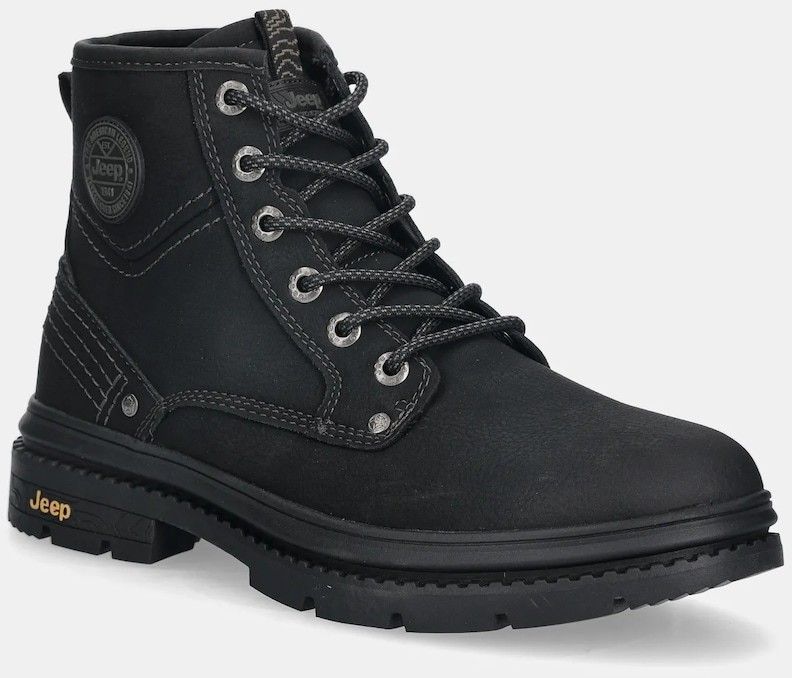 Členkové topánky Jeep TUAREG BOOT čierna farba, JM52021A