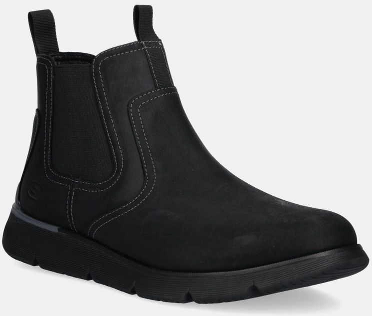 Nubukové chelsea čižmy Skechers AUGUSTINO PAULO čierna farba, 205227