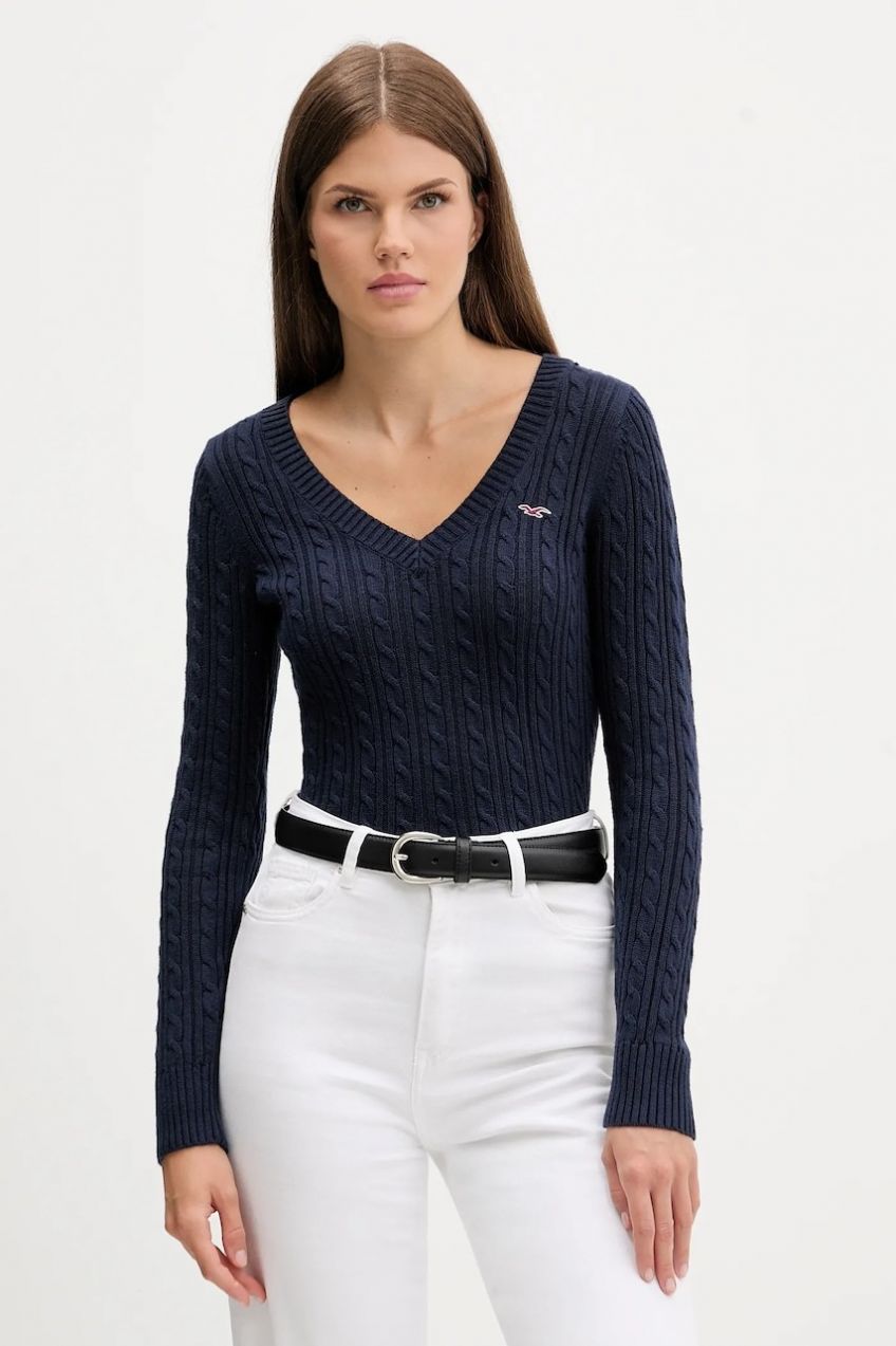 Sveter Hollister Co. modrá farba, KI350-5132
