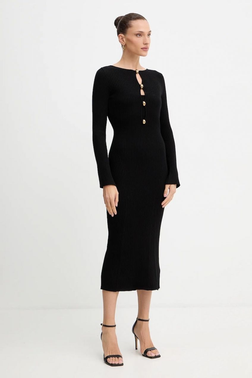 Šaty Marciano Guess AGATHE čierna farba, maxi, priliehavé, 5BGK55 5891Z