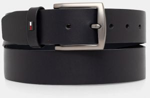 Kožený opasok Tommy Hilfiger čierna farba, AM0AM13766