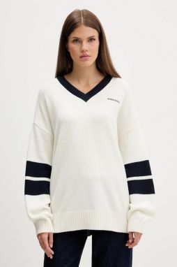 Sveter s prímesou vlny Guess Jeans béžová farba, W5BR10 Z0561