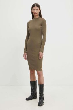 Šaty G-Star zelená farba, mini, priliehavá, D25034-D702
