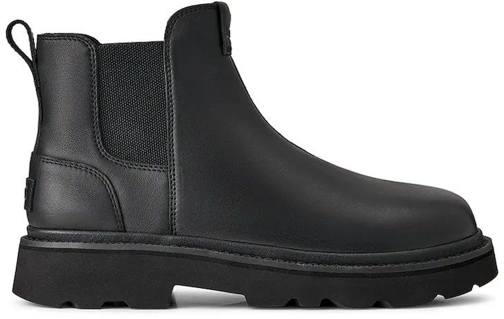 Kožené topánky chelsea UGG Chelsea Lug Leather čierna farba, 1172990.BLK