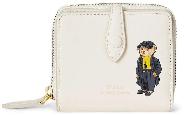 Kožená peňaženka Polo Ralph Lauren béžová farba, 427980480