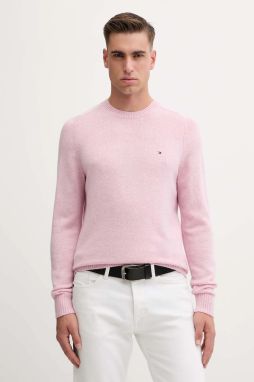 Sveter Tommy Hilfiger béžová farba, ľahké, MW0MW36535