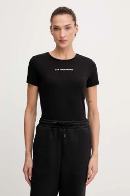 Tričko EA7 Emporio Armani dámske, čierna farba, AF12115.7W000798