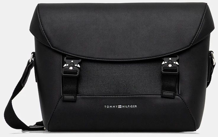 Taška Tommy Hilfiger čierna farba, AM0AM13639