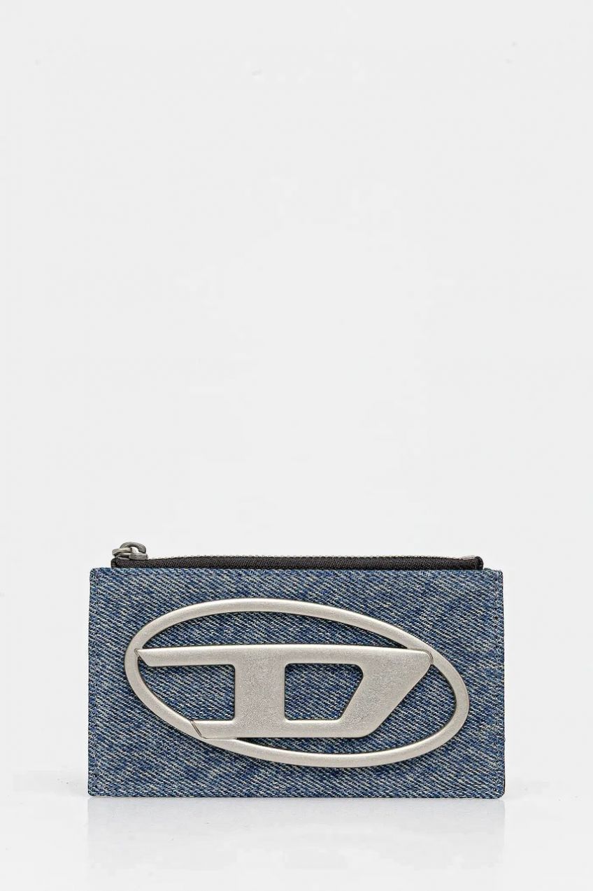 Peňaženka Diesel 1DR 1DR CARD HOLDER III dámska, modrá farba, X10270.P1730