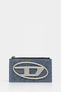 Peňaženka Diesel 1DR 1DR CARD HOLDER III dámska, modrá farba, X10270.P1730