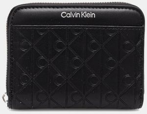 Kožená peňaženka Calvin Klein čierna farba, LV04F1081G