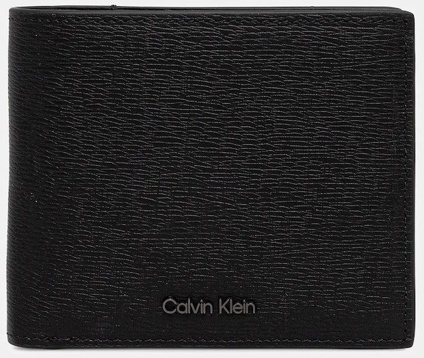 Kožená peňaženka Calvin Klein čierna farba, LV04D1072G